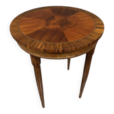 art deco display table with marquetry