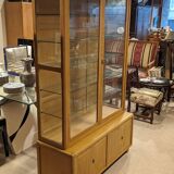 Limed oak display case from the 1940s