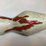 Germany red enamelled speckled vase