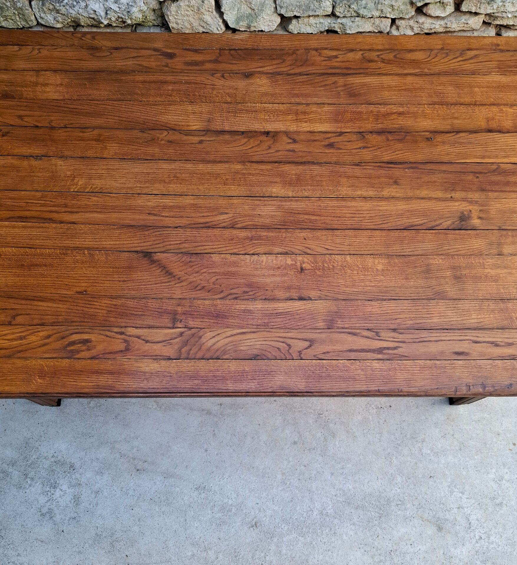 Table de ferme en chêne, 176 x 99 cm