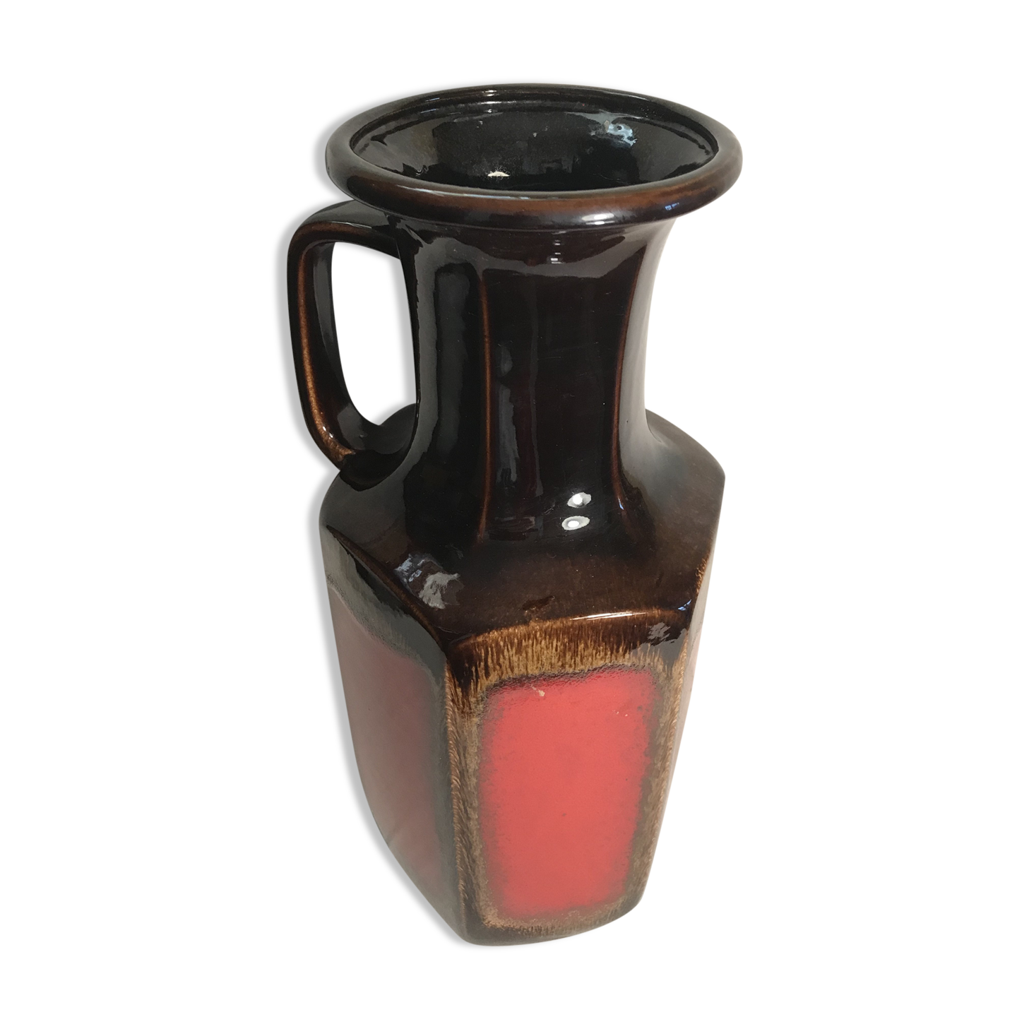 Former brown beige decoration germany vintage german ceramic vase