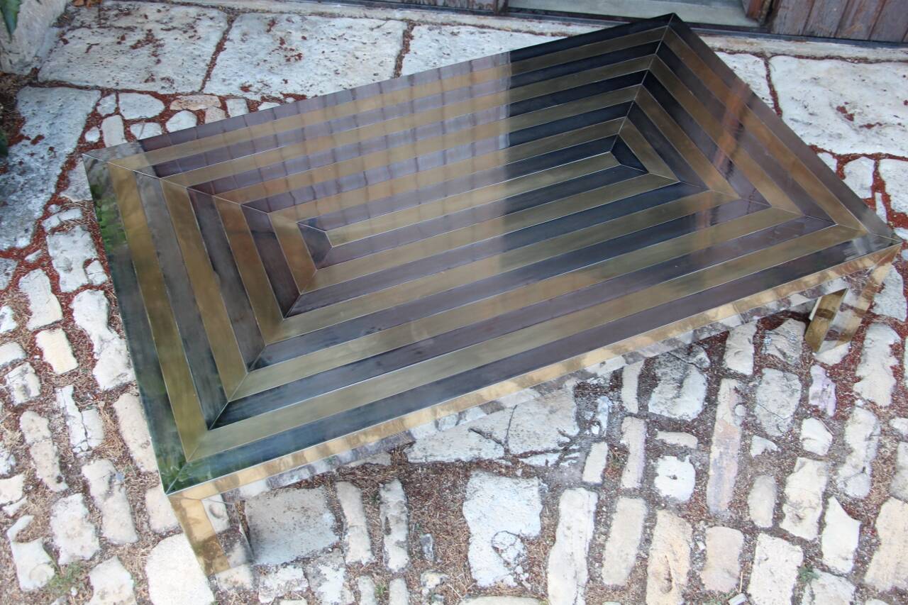 Grande Table Basse Années 70 Attribué A La Maison Jansen