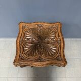 Graceful antique carved wooden side table