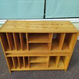 Ensemble de 2 meuble de rangement en bois range vinyle