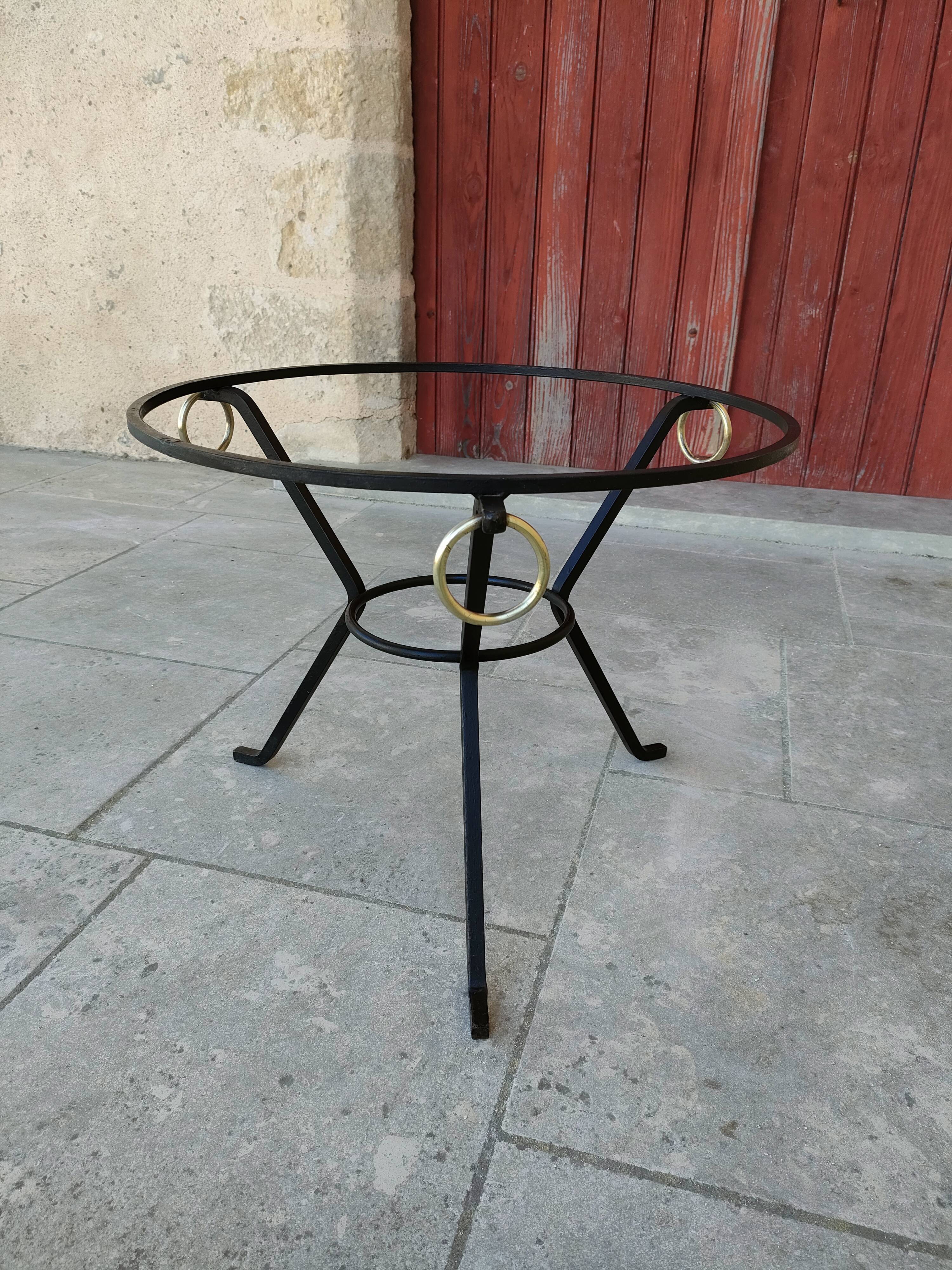 20th century wrought iron coffee table
