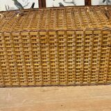 Old wicker suitcase