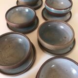 Vintage ceramic sandstone cups and cups Roger Jacques