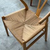 Set of 6 'CH24' wishbone dining chairs by Hans J Wegner for Carl Hansen, De