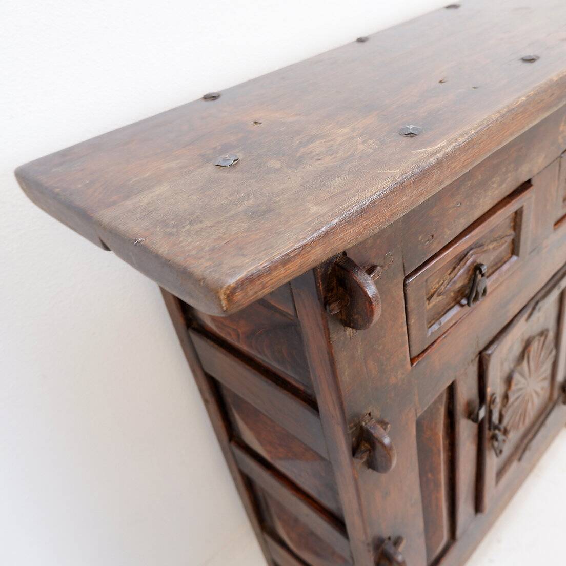 20th Century Spanish Rustic Sideboard - 2 Drawers