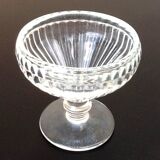 6 Standing ice cream cups Transparent gadrooned glass