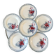 set of 6 flat plates Digoin Sarreguemines model "Lot" 30s