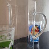 Clear glass pitcher