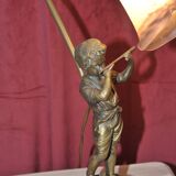 Lampe en bronze "Farbel" avec joueur de flute