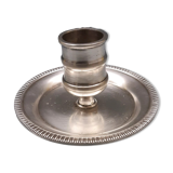 Small silver metal candle holder