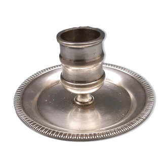 Small silver metal candle holder