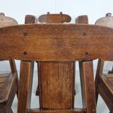 Vintage brutalist dining chairs, Vintage brutalist dining chairs, set of 6 - 1960sset of 6 - 1960s