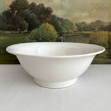 White ironstone salad bowl Digoin Sarreguemines