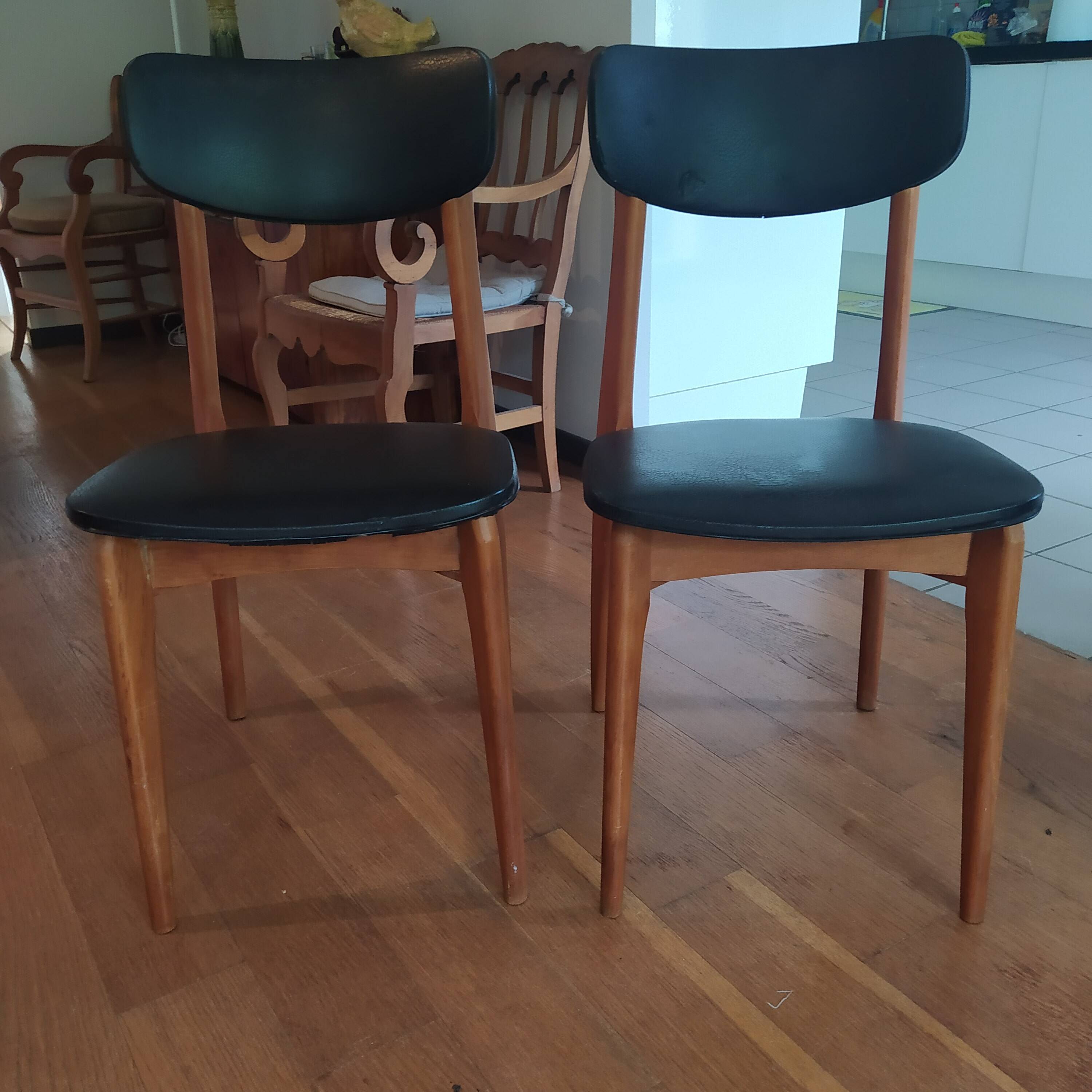 paire de chaises scandinave 1960