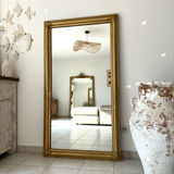 19th-century antique gilded mirror.