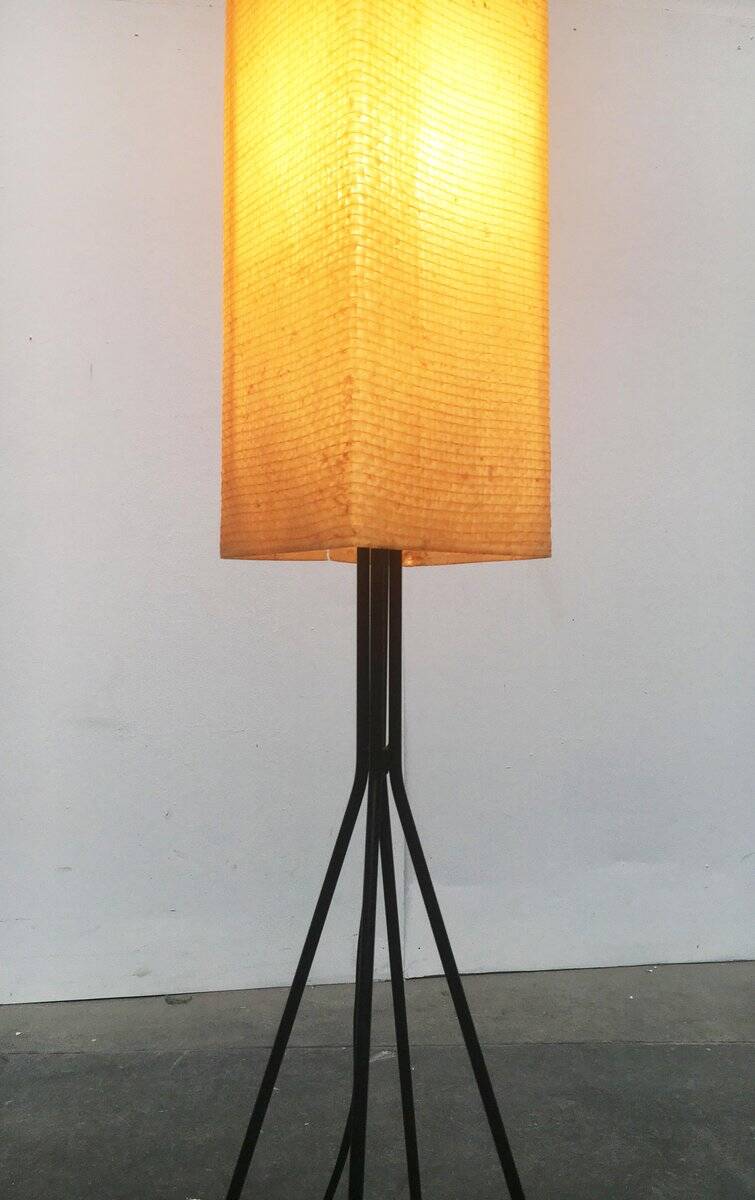 German floor lamp in metal and plastic by Hesse Leuchten, 1960s.