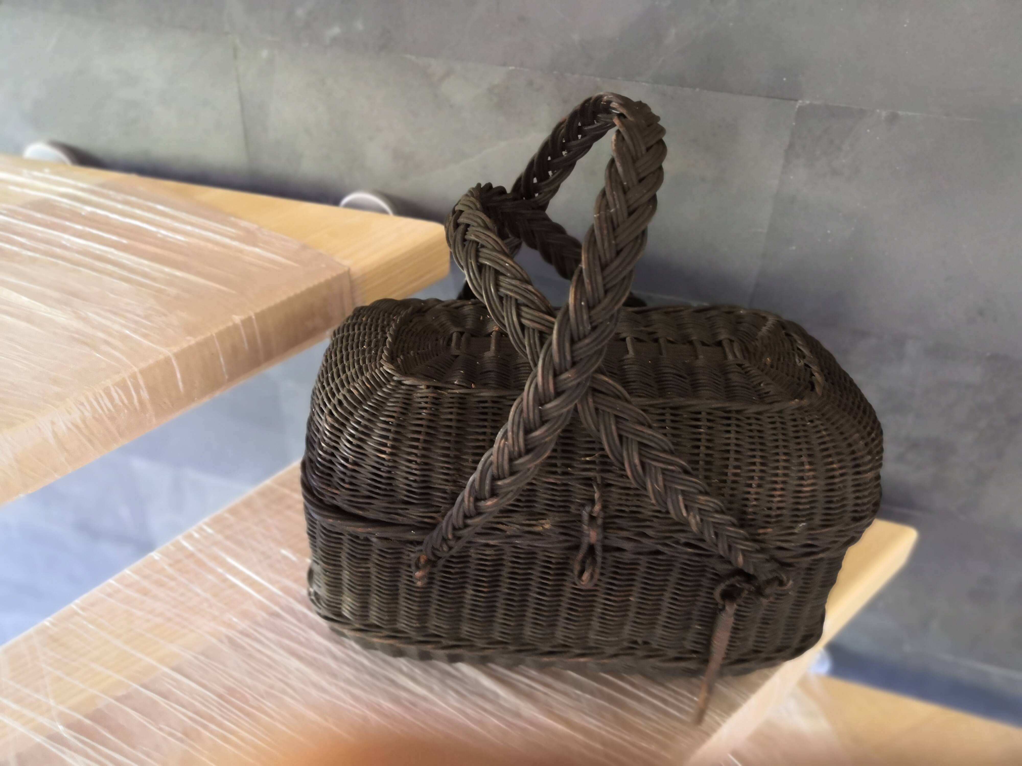 Old basket Osier Early twentieth century