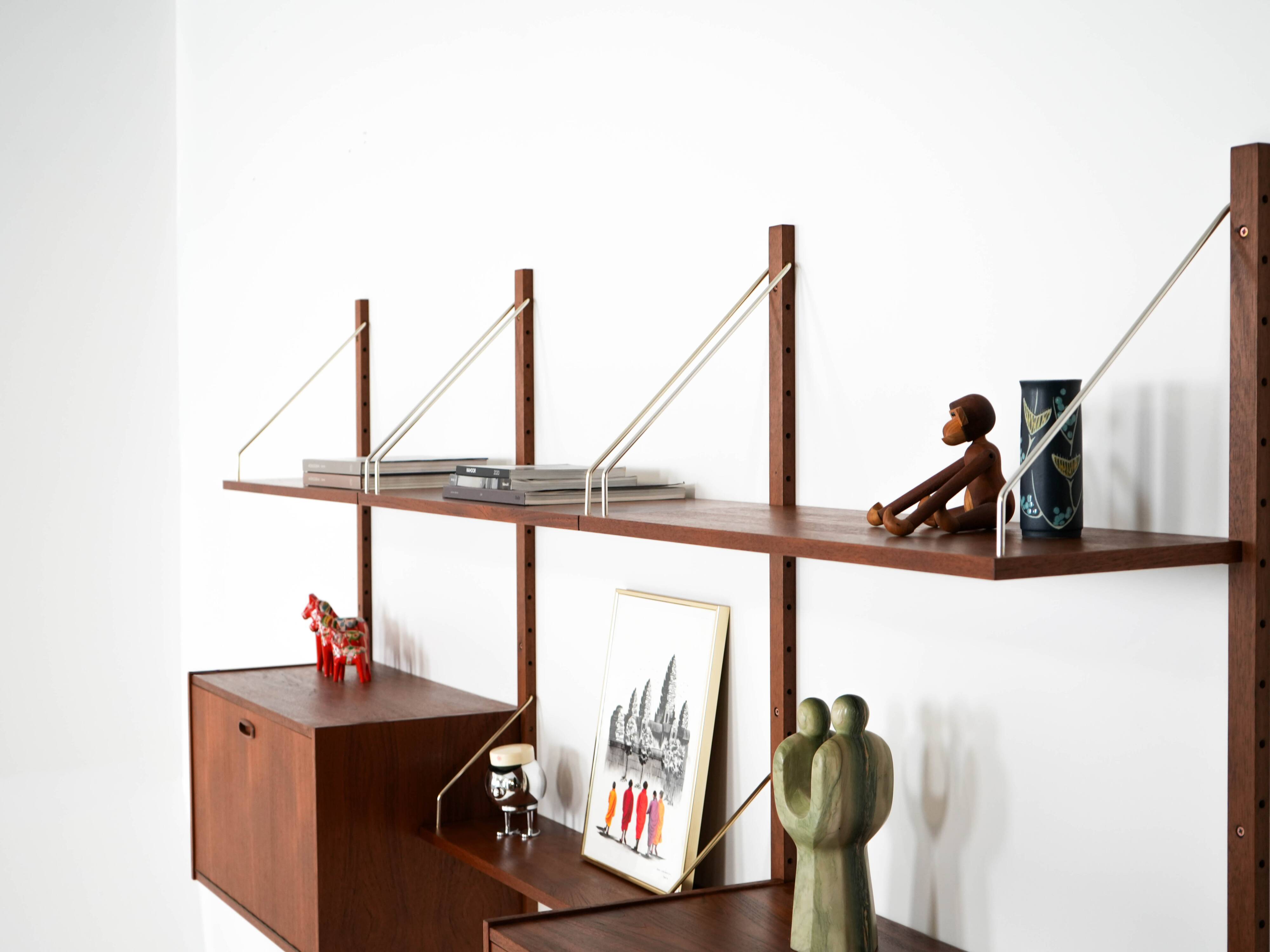 Teak shelving unit, Danish design, 1960s, manufactured in Denmark