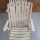 Lot 5 garden armchairs in vintage white wood