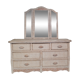 Rattan chest of drawers 80s and its mirror