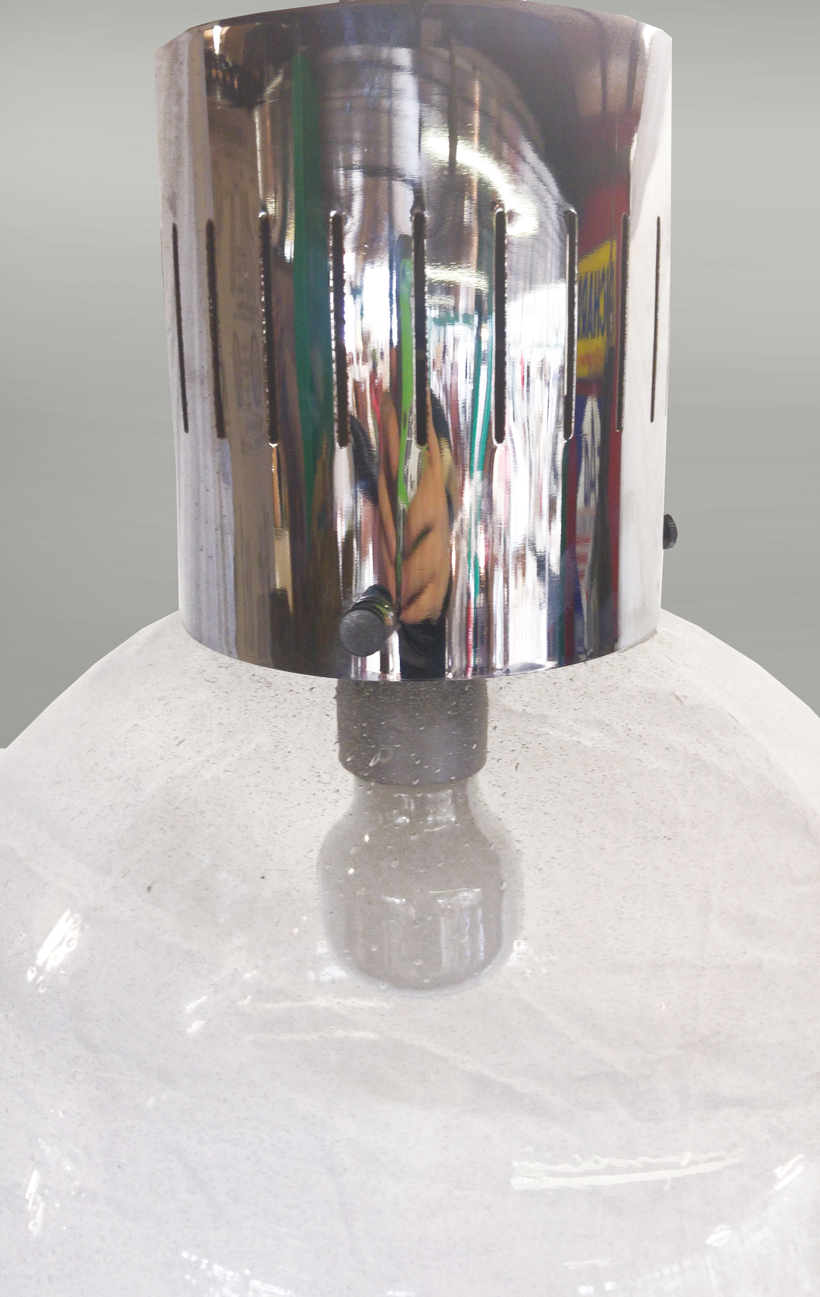 Globe 1970 blown glass bulb hanging