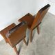 Paire de chaises brutaliste en chêne 1950