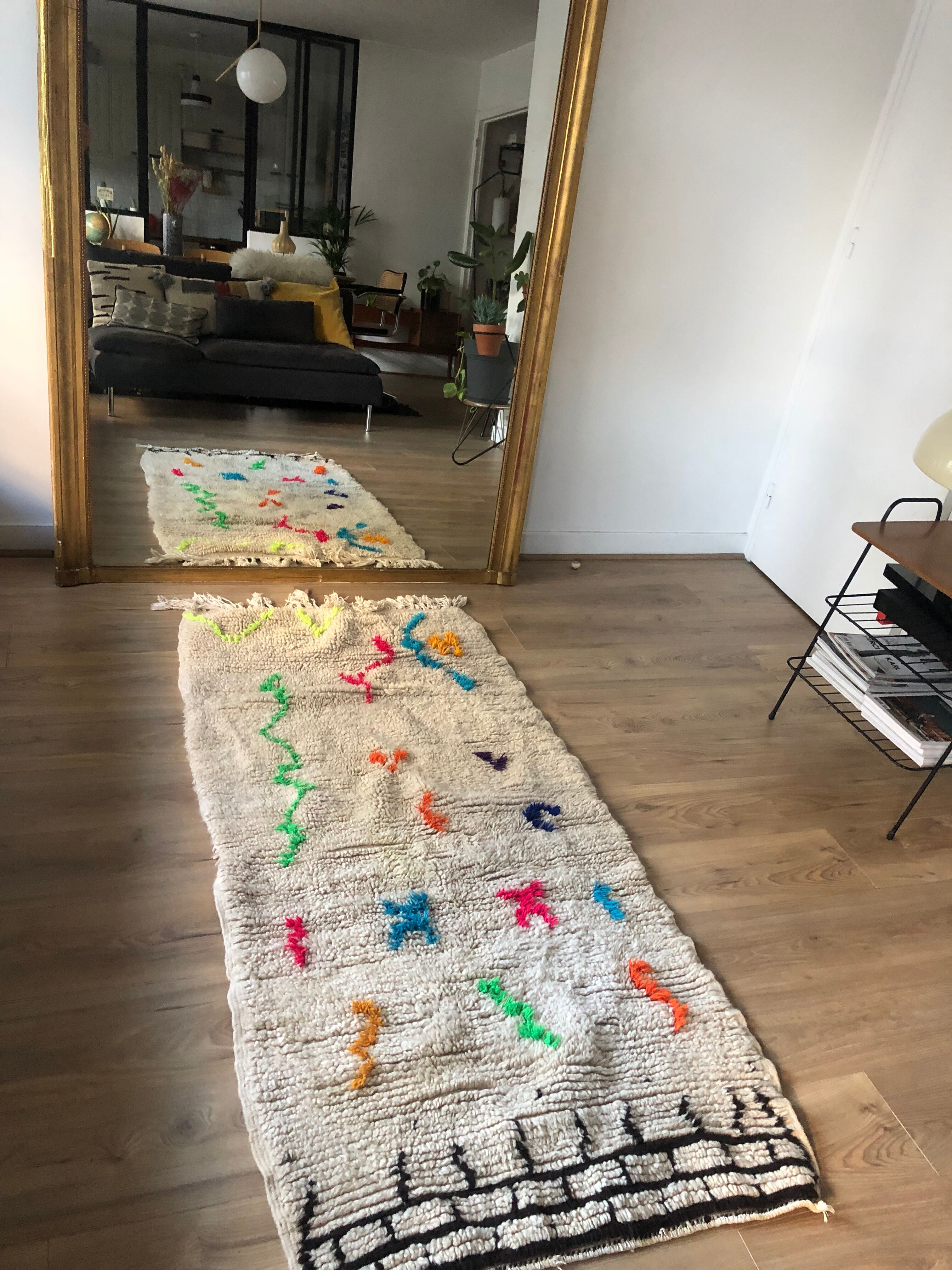 Killim wool berber carpet 150x60cm