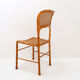 Vintage organic style chair in faux bamboo and caning - 1960s