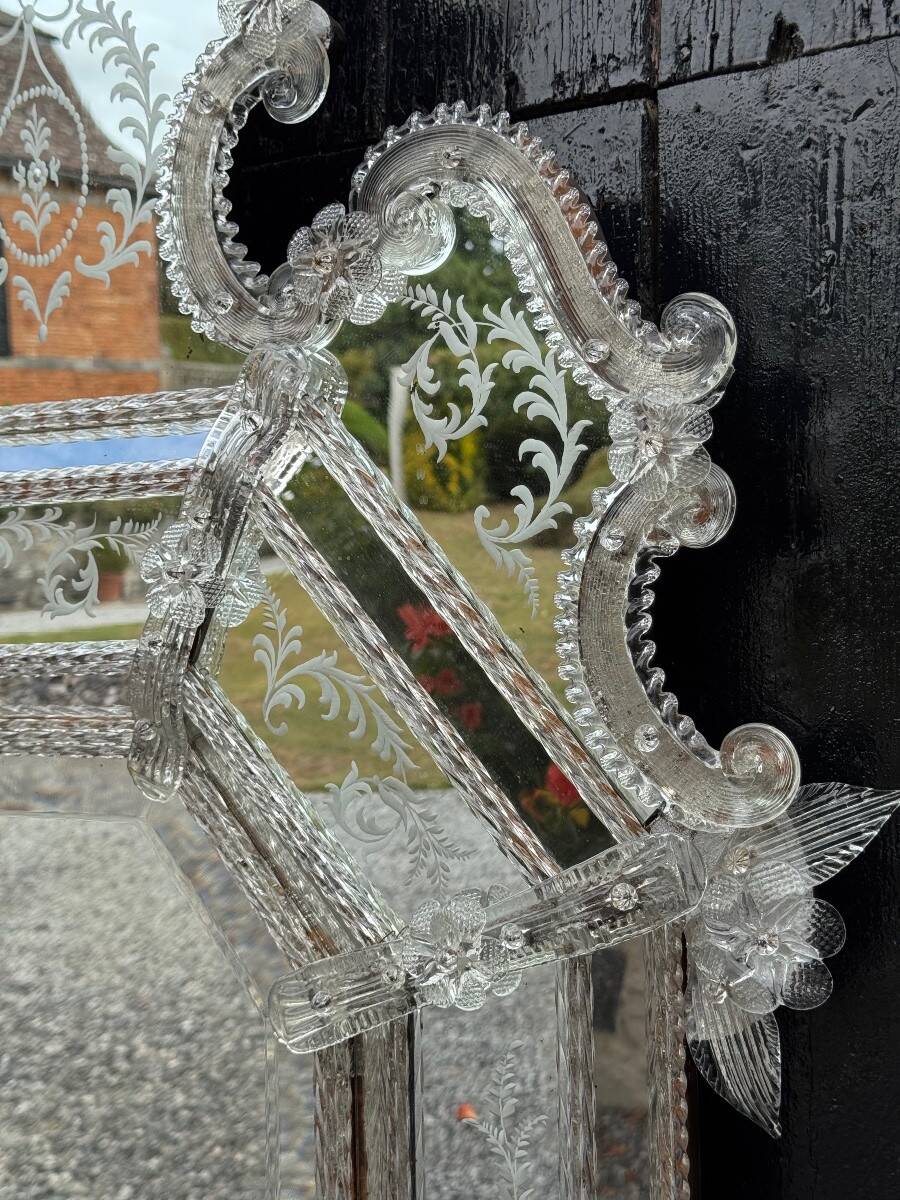 Venetian Murano glass mirror, circa 1930
