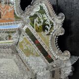 Miroir vénitien en verre de Murano, vers 1930