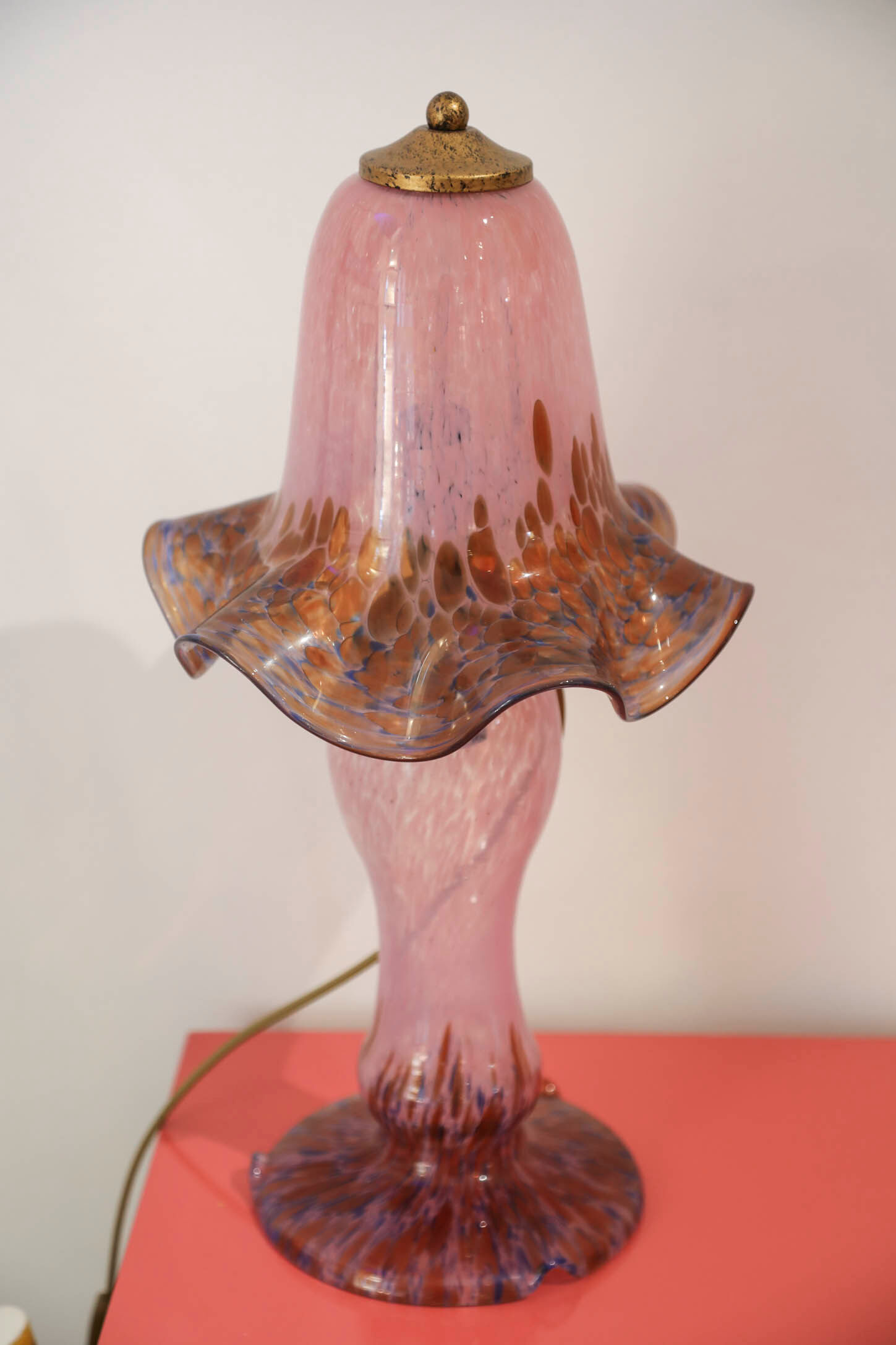 Lamp Tulip Blown Glass Pink