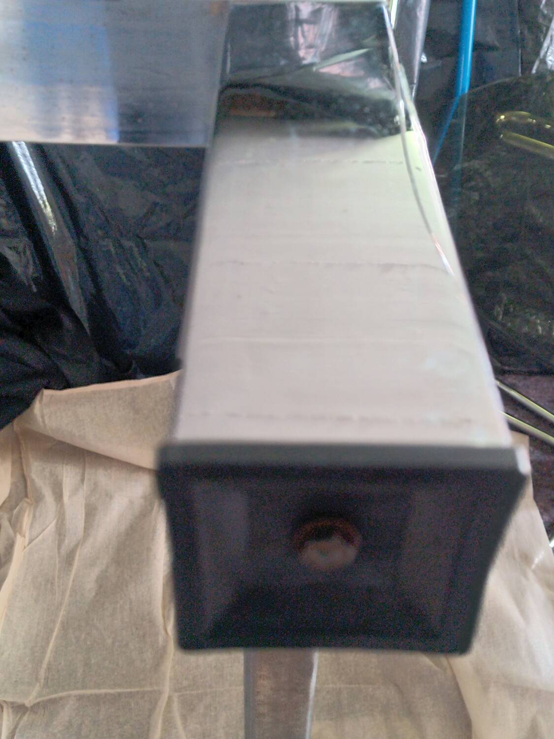 Thin chrome steel coffee table 70s