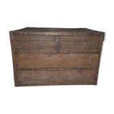 Malle / coffre de rangement ancien – rustique chic – bois massif