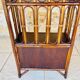 Vintage two-tier bamboo and rattan shelf with storage, Circa 1960