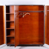 Restored triple-door wardrobe by mücke - melder, lacquered wood, czechia, 1930s