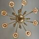Venetian chandelier in golden murano glass, 8 arms of light