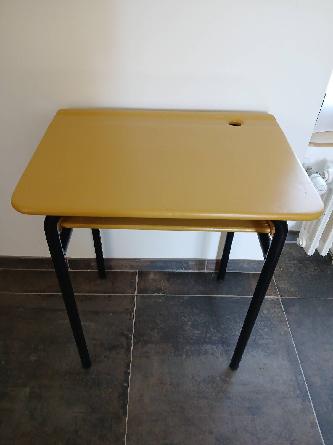 refurbished wooden school desk