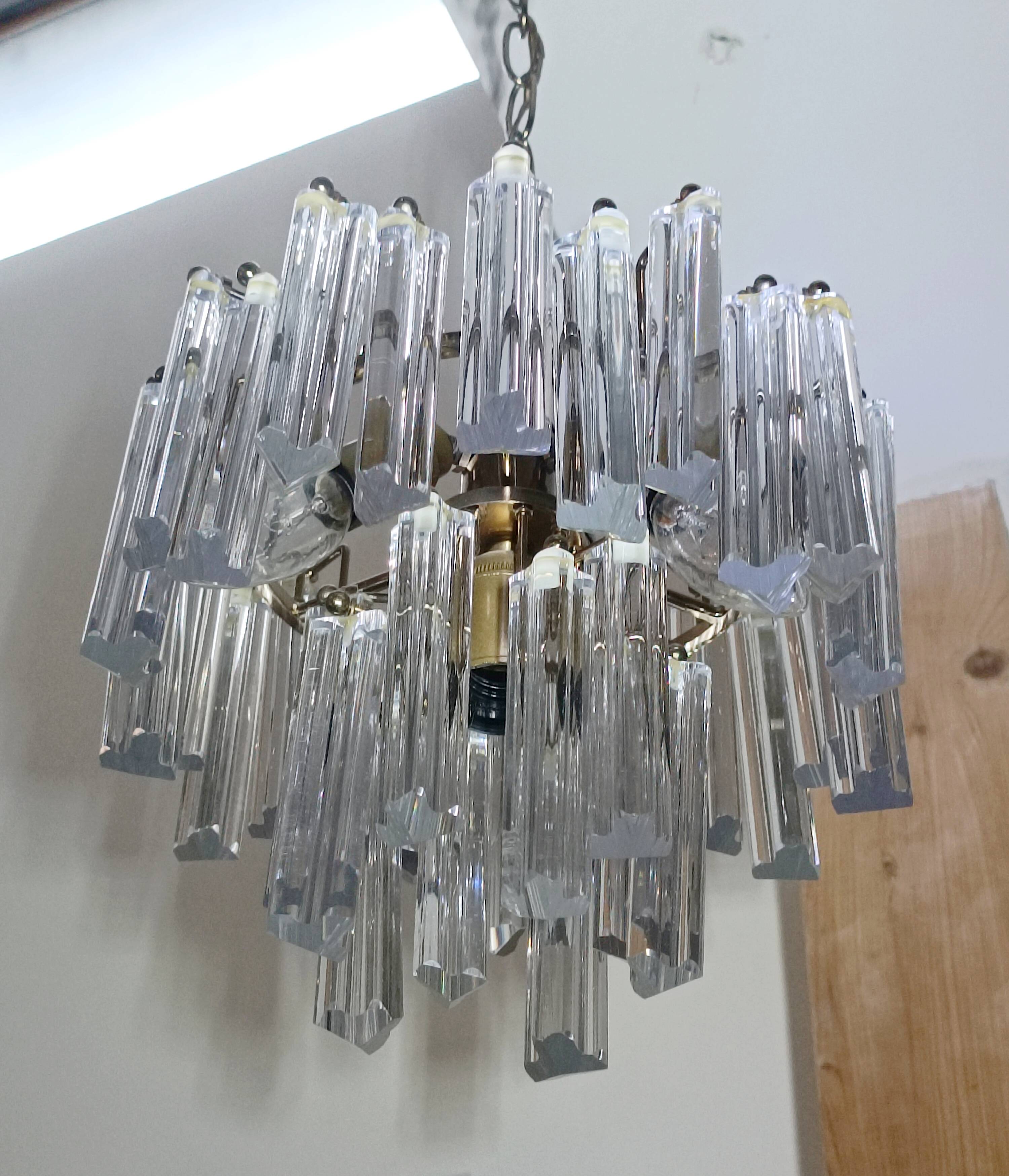 Lustre Verre De Murano Par Venini 1960s