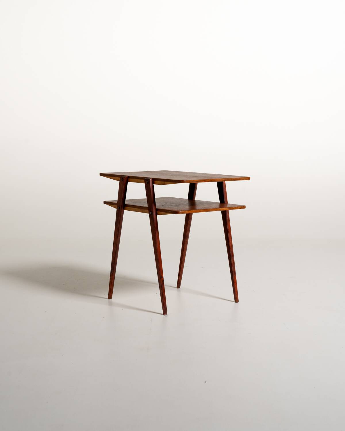 Swedish teak and mahogany side table, 1950s