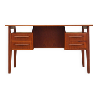 Teak desk, Danish design, 1970s, designer: Gunnar Nielsen, manufacturer: Tibergaard