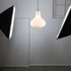 Big mid-century italian brass and opaline glass pendant lamp