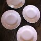 5 assiettes creuses rose Digoin Sarreguemines