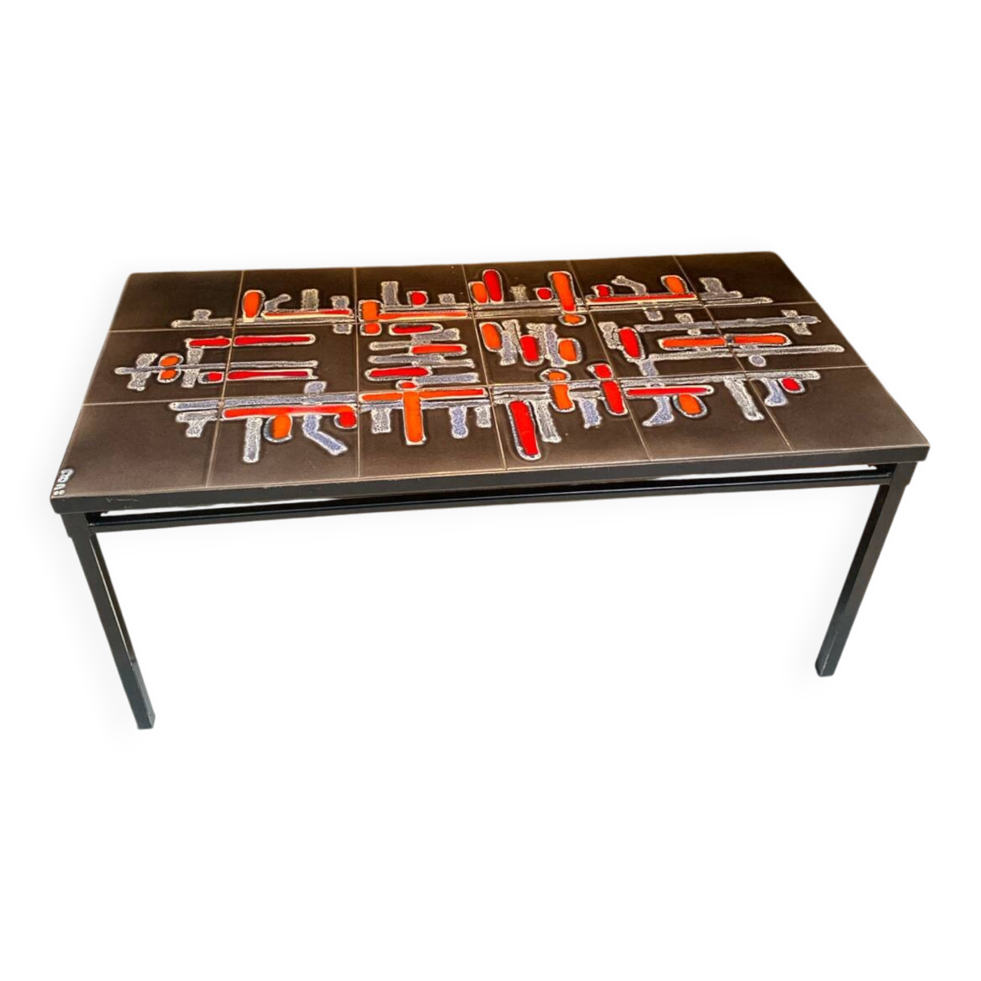 Ceramic coffee table signed Adri