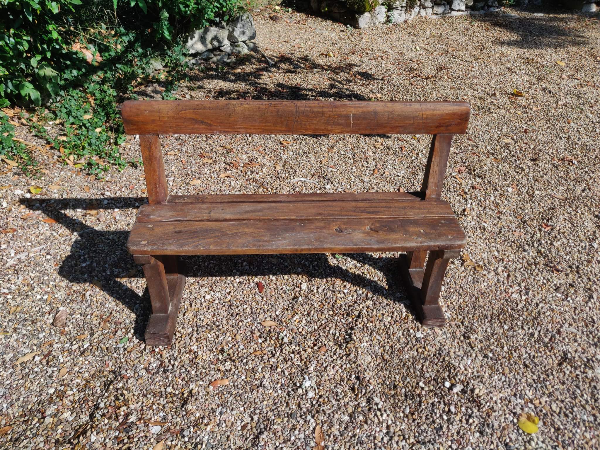 Old schoolboy bench