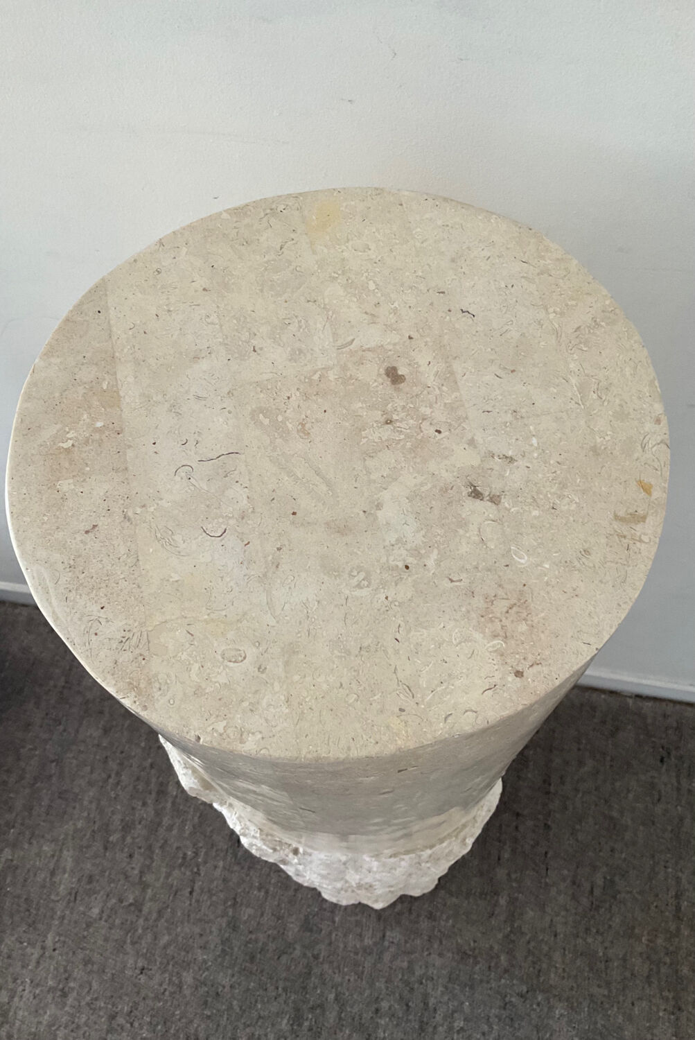 Vintage travertine column from the 70s-80s