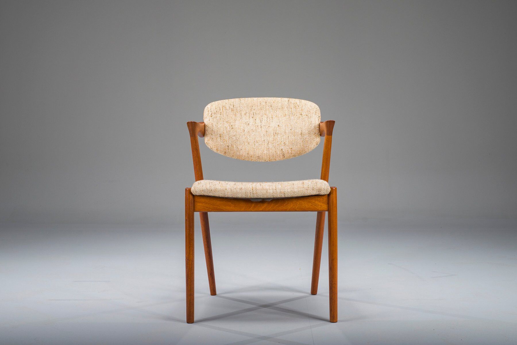 Chaise moderne en teck modèle 42 du milieu du siècle par Kai Kristiansen pour Schou Andersen, années 1960